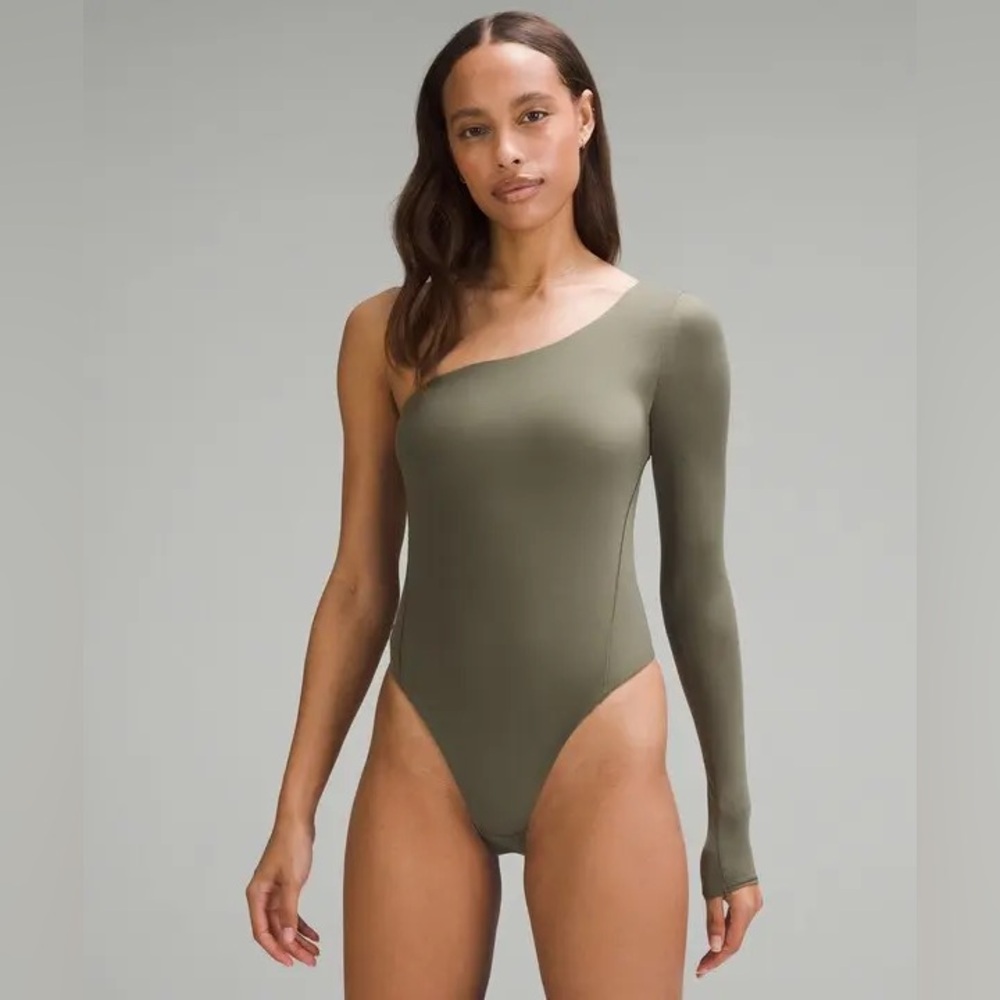 NWT Lululemon Wundermost Ultra-Soft Nulu Long-Sleeve One-Shoulder Bodysuit